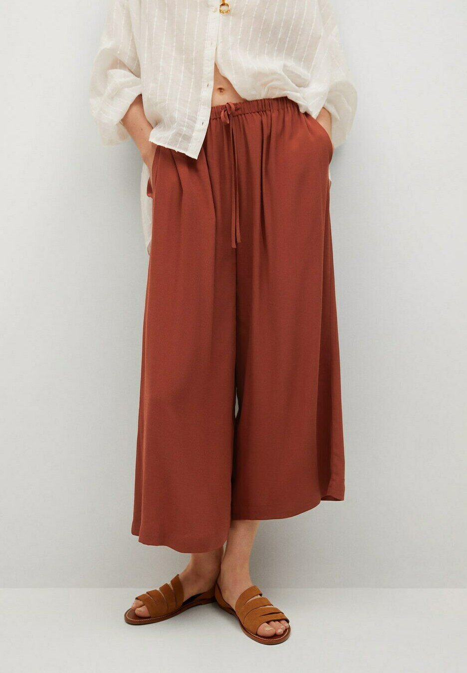 Mango FLUID CULOTTE - Pantaloni - russet/arancione - Zalando.it