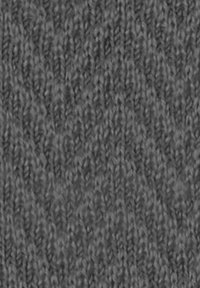 Tessuto lavorato a maglia di colore grigio scuro, caratterizzato da un motivo testurizzato con fili strettamente intrecciati, che crea un aspetto morbido e flessibile.