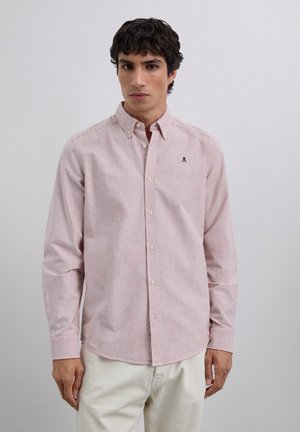 Scalpers Overhemd - burgundy stripes