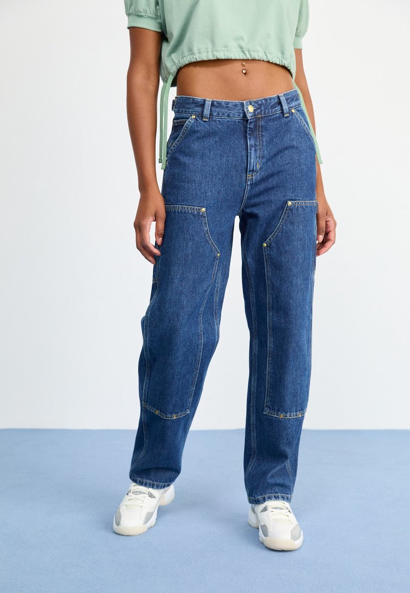 Carhartt WIP NASHUA DOUBLE KNEE PANT - Traperice opuštenog kroja - blue