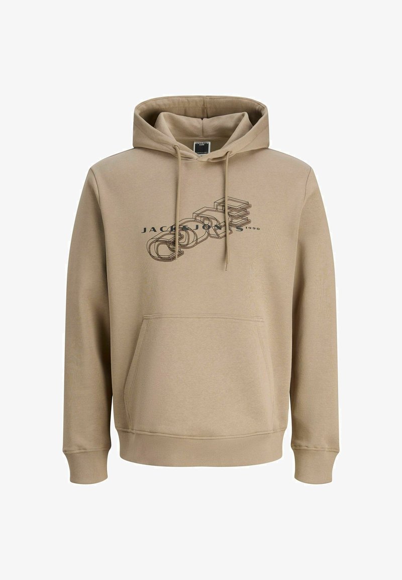 Jack & Jones JCOFUSION BRANDING - Sweater - desert taupe/beige Jack & Jones JCOFUSION BRANDING - Sweater - desert taupe/beige