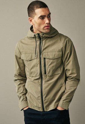 HOODED UTILITY SHACKET  - REGULAR FIT - Light jacket - natural