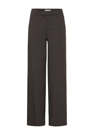 PULZ, PZBINDY HW PANT WIDE LEG - Nohavice - espresso