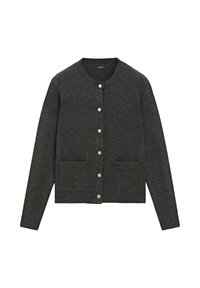 CREW NECK WITH GOLD BUTTONS - Cardigan - dark grey