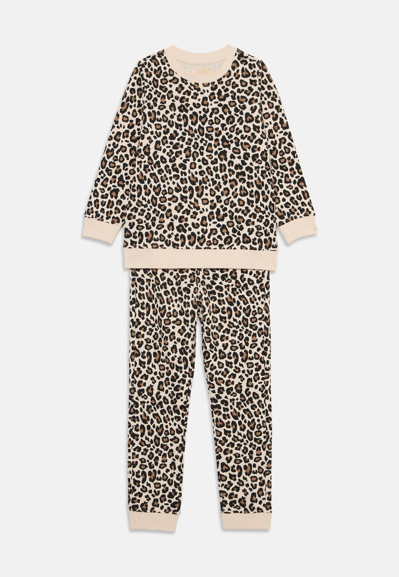 Friboo LEOPARD PRINT TRACKSUIT SET - Treniņtērps - tan/black