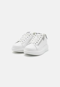 KARL LAGERFELD KAPRI ZIP LO LACE - Zapatillas - white/silver