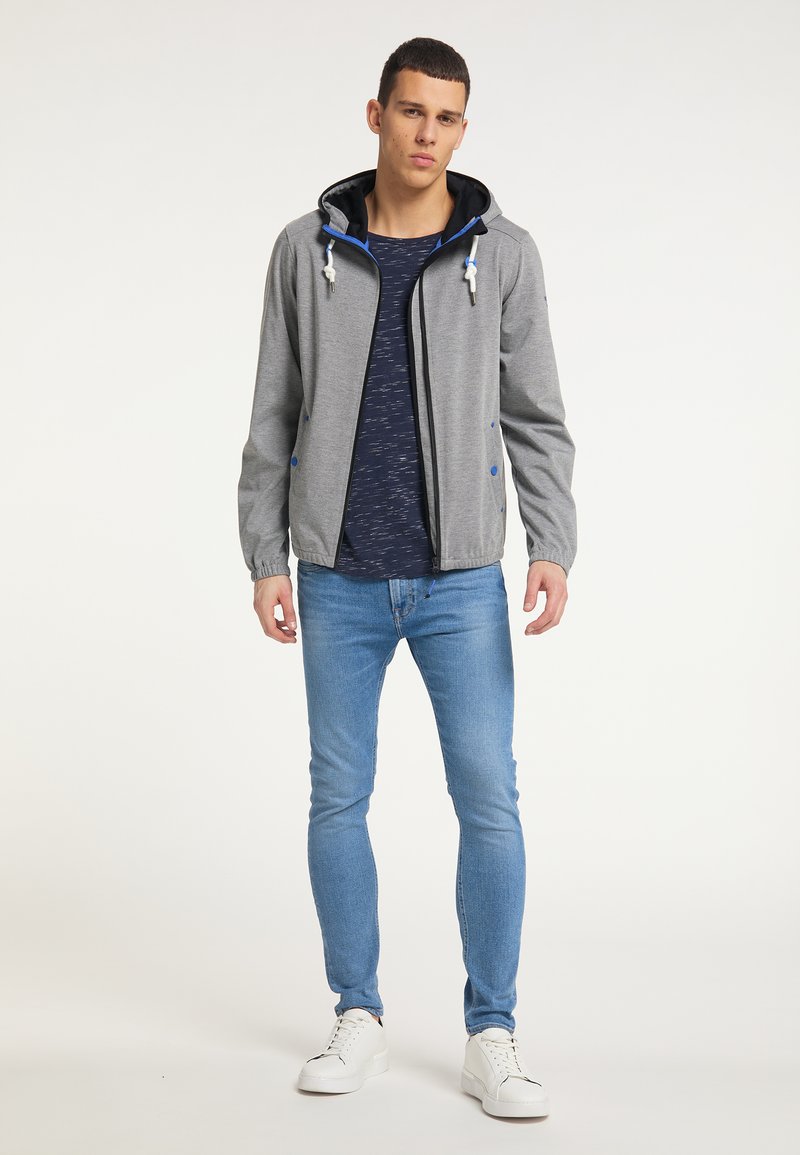 Homebase Sweater met rits grijs gemêleerd