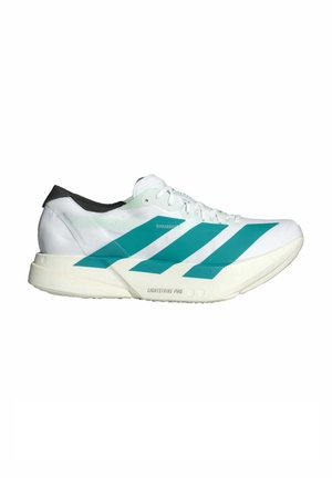 adidas Performance ADIZERO ADIOS PRO 4 - Chaussures de running sur route - cloud white/pure teal