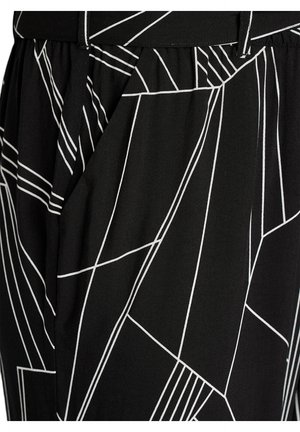 Zizzi MIT HOHEM BUND - Püksid - black graphic