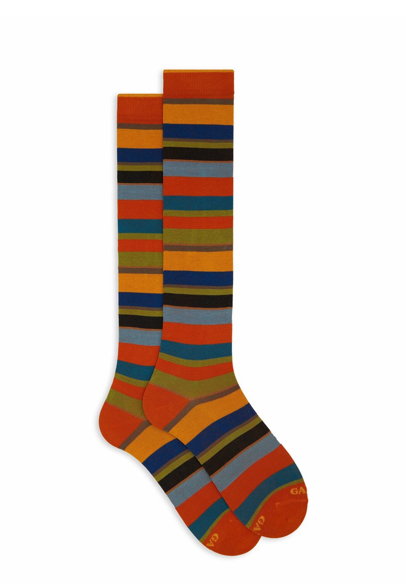 Gallo LONG WITH STRIPES - Knee high socks - arancio