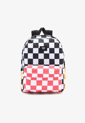 OLD SKOOL - Zaino - black/saffron checkerbrd