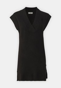 JDYELANORA VNECK SLIT - Vestido de punto - black