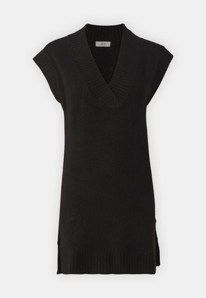JDY JDYELANORA VNECK SLIT - Jumper dress - black