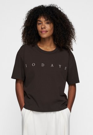 10DAYS T-shirt print - chocolate