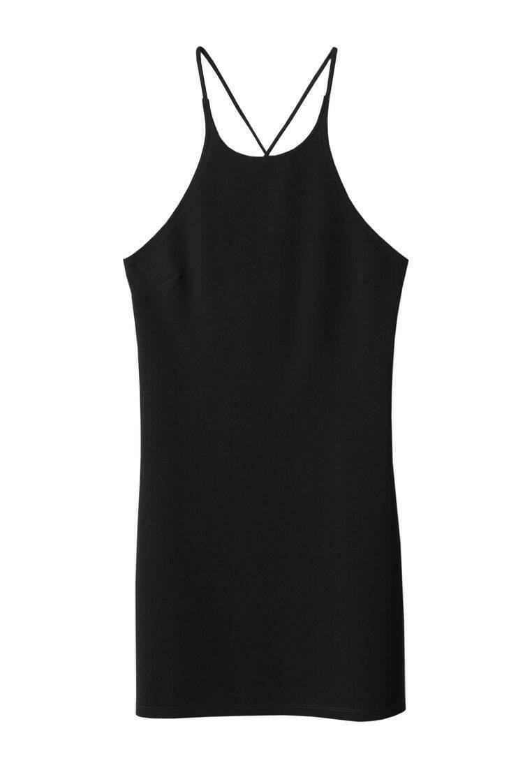 Mango Jerseyjurk zwart Mango Jerseyjurk zwart