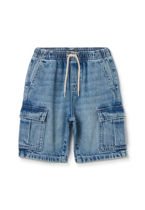 WITH DRAWSTRING - Denim shorts - medium wash
