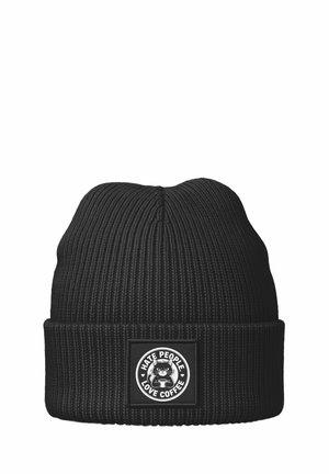 PATCH HATE PEOPLE LOVE COFFEE SPRUCH KAFFEFANS - Beanie - schwarz