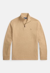 ESTATE-RIB QUARTER-ZIP PULLOVER - Svetrík - classic camel heather