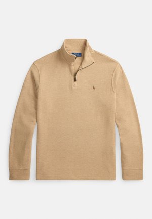 ESTATE-RIB QUARTER-ZIP PULLOVER - Strickpullover - classic camel heather