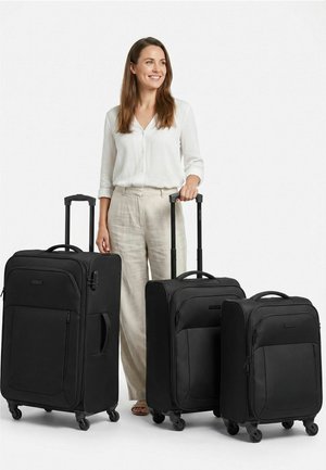 Police, SAN FRANCISCO 4 ROLLEN KOFFERSET 3-TEILIG MIT DEHNFALTE UNISEX  - Set di valigie - black