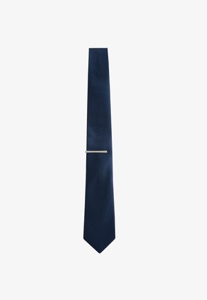 Next, TEXTURE TIE WITH TIE CLIP - Krawatte - navy