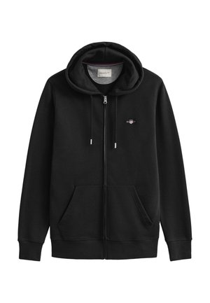 GANT SHIELD FULL ZIP HOODIE - Mikina so zipsom - black