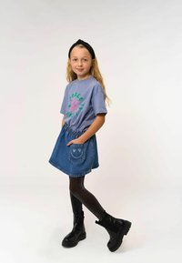 The New PURITY - Falda acampanada - medium blue denim