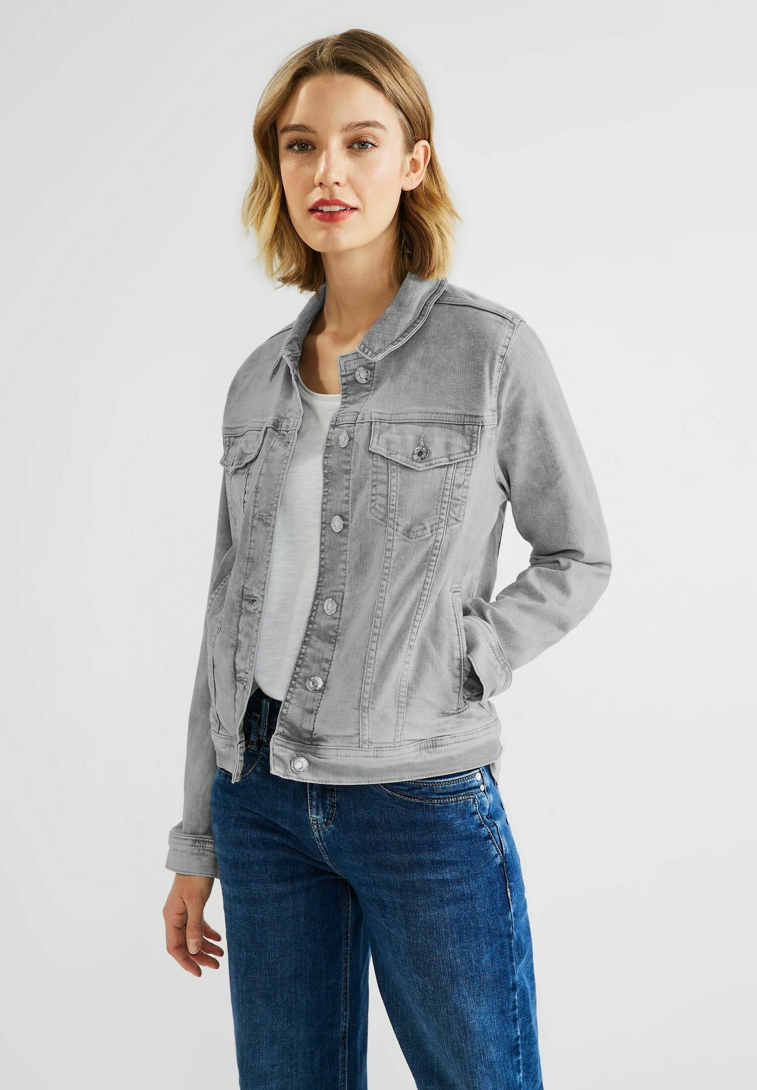 Street One Denim jacket grau/grey Zalando