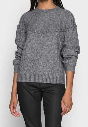 Stickad tröja - light grey