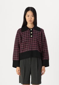YAS YASLIVIANA  - Pulóver - black/raspberry rose
