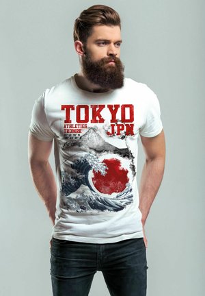 TOKYO JAPAN STYLE FUJI WELLE BIG WAFE FASHION STR - Print T-shirt - weiß