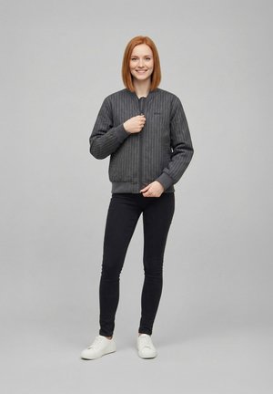 Derbe, BLOUSBY PINSTRIPE - Blouson Bomber - asphalt melange