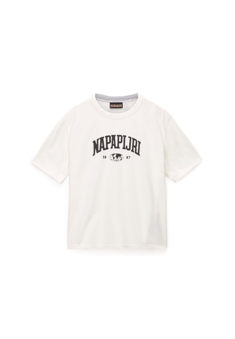 Napapijri INOT UNISEX Camiseta estampada white heron/blanco