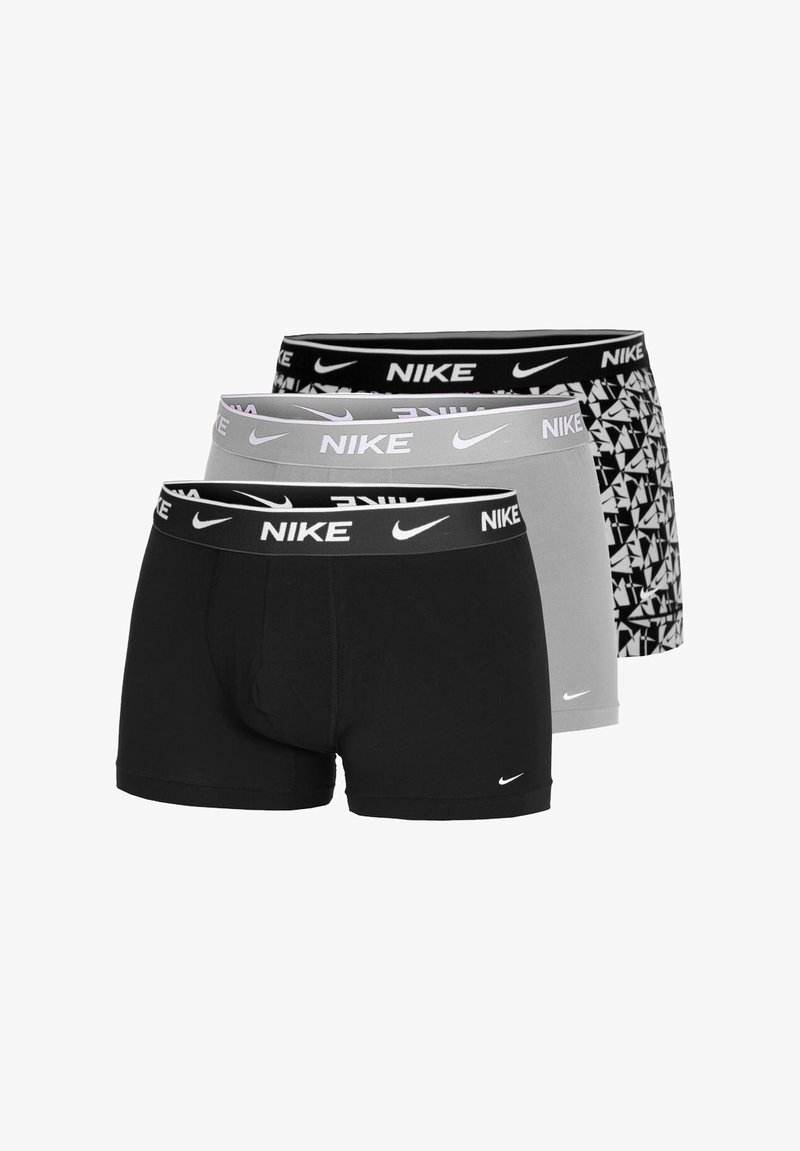 Nike Underwear TRUNK 3 PACK - Kitsad bokserid - cons prt uni blk lt silver