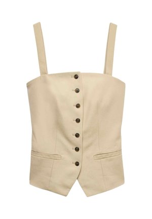 Marks & Spencer, TAILORED BUTTON THROUGH - Veste sans manches - sandstone