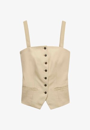 Marks & Spencer, TAILORED BUTTON THROUGH - Veste sans manches - sandstone