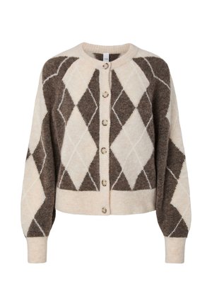 YAS, Ζακέτα - oatmeal pattern taupe gray pristine harlequin