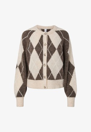 YAS, Ζακέτα - oatmeal pattern taupe gray pristine harlequin