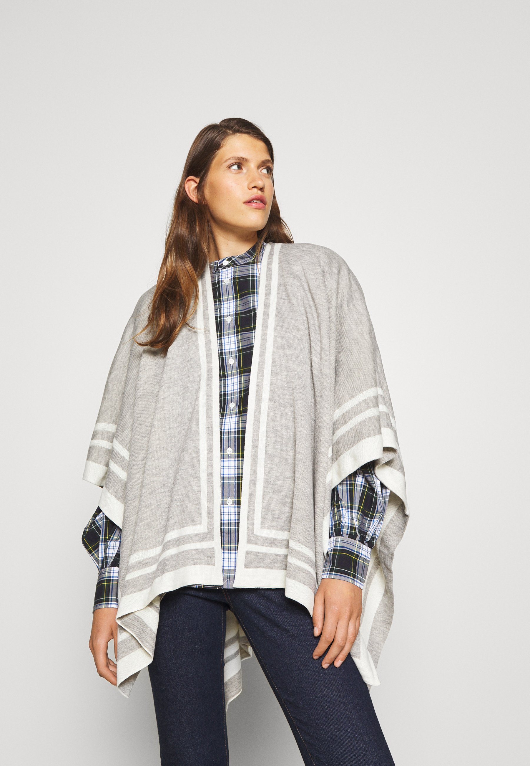 Ralph lauren plaid poncho Clearance