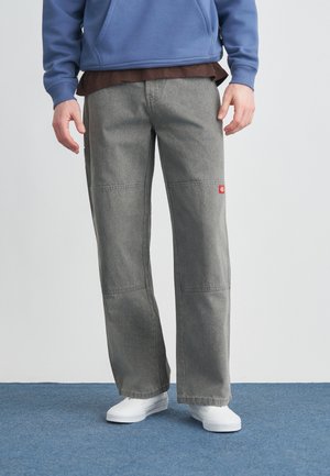 DOUBLE KNEE LOOSE STRAIGHT - Relaxed fit jeans - grey wash tinted