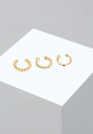 3 PACK EARCUFF - Earrings - gold-coloured