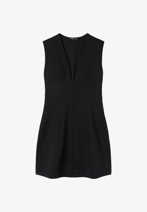 Stradivarius, SHORT V-NECK DRESS - Robe fourreau - black
