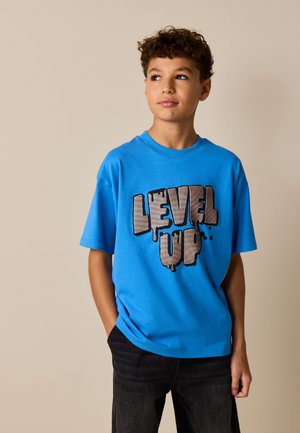 Next, SHORT SLEEVE GRAPHIC - T-shirt con stampa - blue level up
