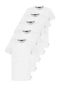 5ER-PACK RUNDHALS KURZARM - T-Shirt basic - weiß