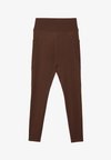 ESSENTIAL FULL LENGTH HIGH RISE LEGGINGS WITH SIDE POCKET - Tights - dark brown