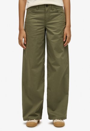 Superdry & Co MID RISE - Wide Leg - dusty olive green
