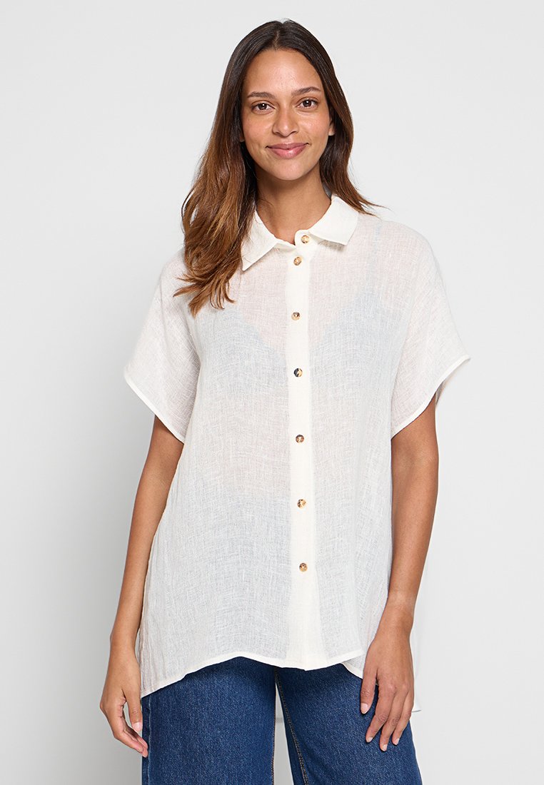 Sarah Pacini Overhemdblouse crème