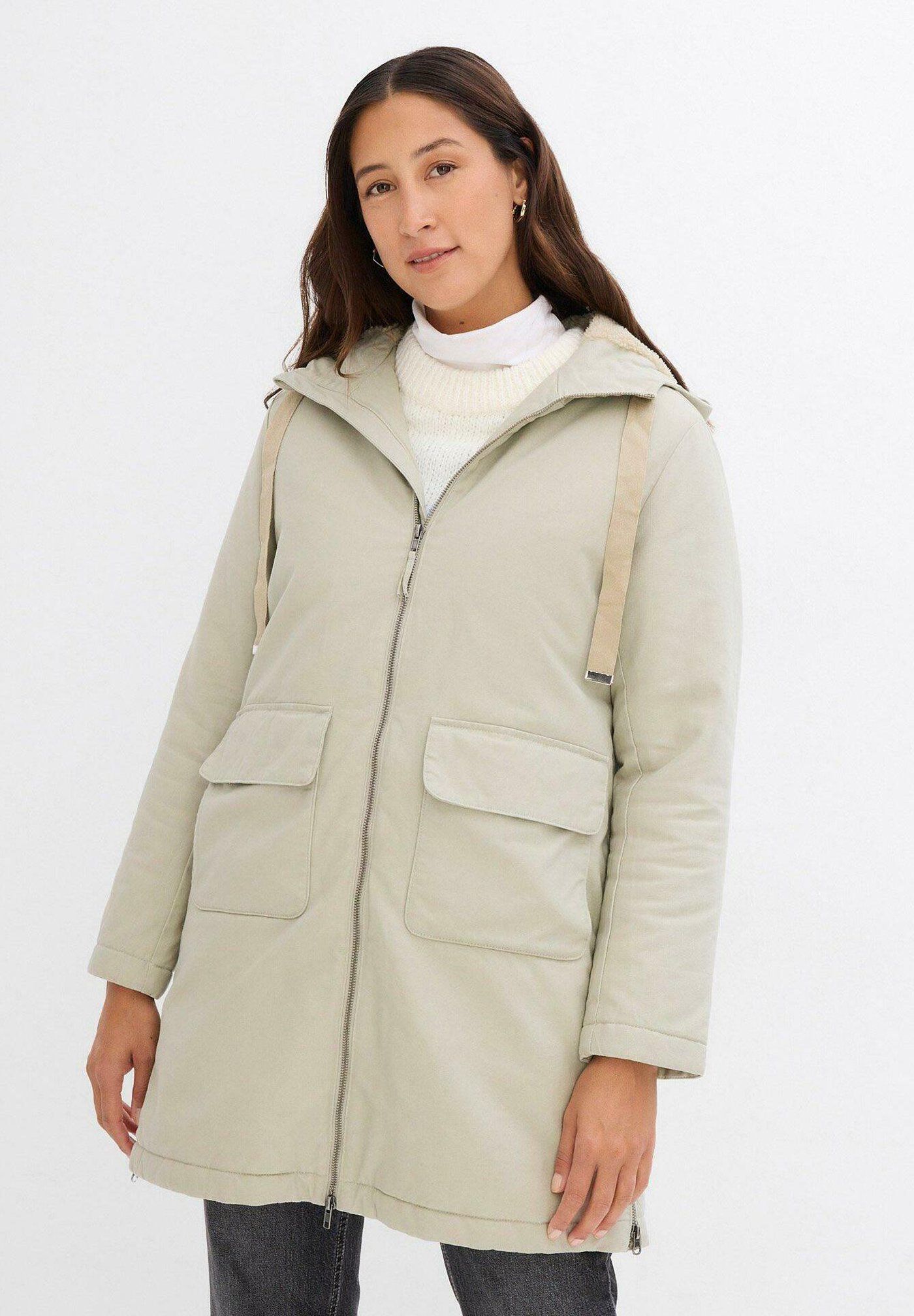 Long Parka Parka Jacke Damen Bonprix Bonprix WEITER Parka Beige