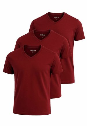 PACK 3  - Basic T-shirt - burgundy