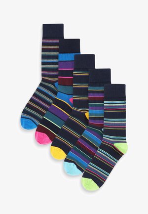 STRIPE FIVE PACK - Ponožky - blue